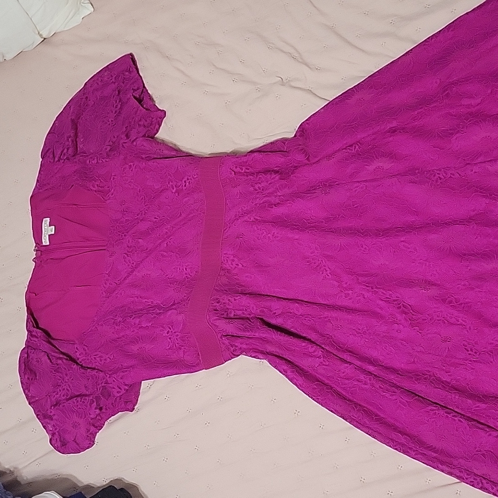 Lace Magenta Dress